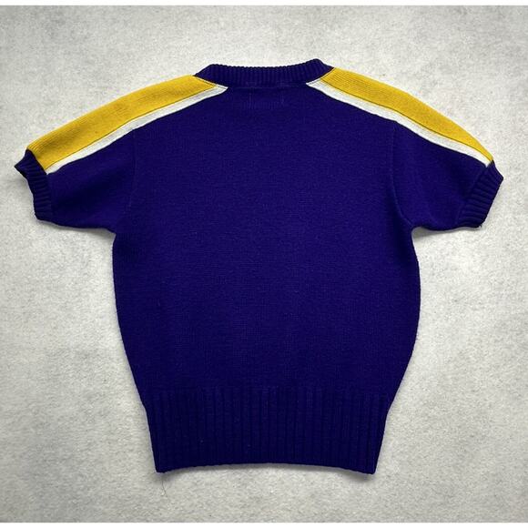 Vintage Tennessee American Official Award Sweater Purple Yellow White - Picture 5 of 5